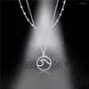 Pendant Necklaces Charm Double Layer Summer Sea Wave Necklace Punk Stainless Steel Chain Boho Women Statement Beach Jewelry