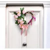 Couronne de fleurs décoratives polyvalente sur le thème de l'amour, pour la saint-valentin, superbe décoration pour la maison, cadeau parfait pour les amateurs de Romance B03D