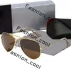 サングラスデザイナーの男性豪華な飛行士レイサングラスブラックフレームバンズメンズレディースバンドSonnenbrille Eyewear Golden Glass Lenses 864