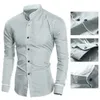 Fabuleux chemise masculine coupe loisirs couleur unie printemps tout assorti mince hommes pour un usage quotidien 240322