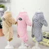 Vêtements pour chiens Manteau de velours coupe-vent pyjamas flous vêtements pour animaux de compagnie thermiques pour tenue chiens marche