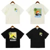 Rhude Mens Moonlight Tropic Printed T-shirt 2023 Summer New Coconut krótkie rękaw