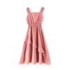 2024 Frühling/Sommer Kinder Mädchen Flonce Chiffon Faltkleid Formelle Prinzessin Kinder Ski Stand Skifahren 4 5 6 7 8 10 11 12 13 Jahre alt 240402