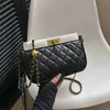 Shoulder Bags 2024 Spring New High end Fashion Lingge Chain Bag Small Square Versatile One Crossbody H240401