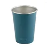 Mokken 304 roestvrijstalen beker beige grijs blauw groen buiten kamperen draagbaar ontbijt melk koffie bierbeker (zonder rietje)