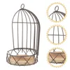 Candle Holders Flowerpot Rack Round Stand Bird Cage Shelf Wall-mounted Potted Birdcage Holder Floral Set Dining Table Adornment For Flowers