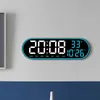 LED Digital Wall Clock Remote Control Electronic Mute Clock med temperaturdatum Vecka Visning 15-tums Timingfunktionsklocka 240329