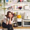 Luchtfriteuses Mooie 6-kwart touchscreen Air Fryer White Ice Drew Barrymore Y240402