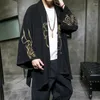 Ethnic Clothing Haori Yukata Japanese Samurai Clothes Plus Size Men Kimono Cardigan Chinese Style Embroidery Loose Cotton Linen Shirt