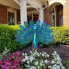 Garden Decorations Peacocks Statue Små härliga dekorativa föremål Metall Yard Art Decoration Outdoor Sculpture for Lawn Backyard Party Decor