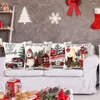 Capa de Natal de travesseiro Merry Hollyjolly Winter Holiday Decor Throw Case para Cadeiras de Camas de Casas de Casas Cadeiras