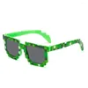 Sunglasses YURERSH Colorful Mosaic Pixel Y2k Women Lenses Eyeglasses Men Second World Deal Glasses Party Eyewear Y105