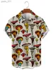 Men's Casual Shirts 2024 Valentines Day Mens Shirt Short Sleeve 3D Print Art Graphics Shirts Streetwear Tops Loose Hawaiian Shirts Casual T-Shirts 240402