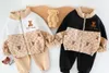 Kleinkind-Babykleidungsset für Jungen. Dickes, warmes Winterkleidungsset für Jungen mit Kapuze, Jacke und Hose