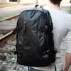 Backpack Faux-leather Fashion Men's School Travel Bag Book Black Brown