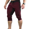 Mens Verão Shorts Correndo Treino Corredores 34 Calças Slim Fit Fitness Cordão Sweatpants Camping Gym Abaixo do Joelho 240325