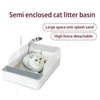 猫のキャリアトイレリッターボックスセミオープンアンチスプラッシングにより、尿と漏れアセンブリが掃除が簡単に漏れを防ぐ