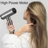 Hair Dryers Brushless Professional Salon Ionic Hair Dryer Light Weight Hot and Cold Powerful Wind High Speed Negative Ion Bolwdryer 3 Nozzle 240401