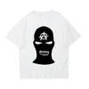 Men's Thirts Goth Y2K Cotton T-Shirt Harajuku Graphic Print Retro Tee Punk Streetwear كبير الحجم قصير الأكمام الهيب هوب أعلى