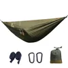 2Person Outdoor Camping Hammock 28x14m92xft Lätt hängande myggnät Hammocks Trädband Swing Backpack Backyard 240325