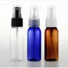 Bottiglie di stoccaggio 300 pz / lotto 30 ml Mini bottiglia di plastica trasparente PET atomizzatore di profumo spray da viaggio e pompa per liquidi ambra blu