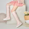 Laarzen mode dames knie high laarzen winter waterdichte warme pluche comfortabele sneeuwlaarzen platform ritsvrouw lange schoenen zwart roze wit wit wit