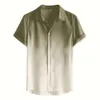 Chemises à manches courtes pour hommes, minimaliste, variété de couleurs dégradées, décontractées, plage hawaïenne, M95r, offre spéciale