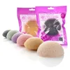 2024 Puff Natural Cleanse Exfoliator Puff Face Cleaning Sponge Round Shape Konjac Face Washing Sponge Facial Tool