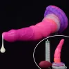 Zabawki qkkq potworny Luminous Squirting Dildo Soft silikon ejaculating Fantasy Sex Toys Glow in Dark Anal Cyp Masturbator