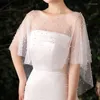 Schals 1 stück Braut Hochzeit Kleid Dekorative Gaze Schal Handgemachte Perle Exquisite Mode Elegante Temperament All-Match