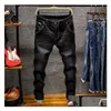 Mens Jeans Fashion Designer Skinny Men Straight Slim Elastic Jean Casual Biker Male Stretch Denim Trouser Classic Pants Drop Delivery Dhrft