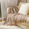 Coperte SEIKANO Coperta da tiro lavorata a maglia per divano letto divano condizionatore d'aria ufficio pisolino scialle nappe decorative nordiche