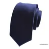 Designer Tie Solid Color Small Mens Korean version 6cm tunn och smal formell klänning Business Weddy Trendy Red Blue Black IA22