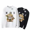 Designer Sweat à capuche Teddy Bear Lettre Imprimer Pull Coton Loose Fit Pull à manches longues Hommes et femmes Couple Sweat-shirt à col rond Couleur unie Top Vêtements