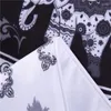 Sängkläder sätter sängkläder Böhmen Set Vanitas moderna sängkläder hem svartvitt tryckt täcke med pioowcases 4st