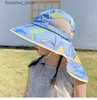 قبعات واسعة الحافة دلو القبعات شمس قبعة للأطفال شمس قبعة لحماية الوجه الصيفي للأولاد شمس قبعة من الفتيات شمس قبعة لرقبة طالب سفر شمس قبعة L240402