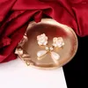 Boucles d'oreilles pendantes en perles exquises pour femmes, fleur de Rose, Style français coréen rétro Baroque, camélia féminin