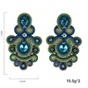 Baumelnde Ohrringe KPacTa Fashion Strap Handmade Long National Jewelry Damen Kristall Dekorative Charm Anhänger Ohrringe
