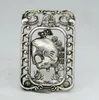 Decorative Figurines Old Collect Miao Silver Chinese Bat And Cattle Sculpture Antique Pendant