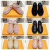 Designers pool kvinnor sandaler solnedgång platt komfort front rem torap slippers glidbanor män kvinnor täcker tår av hög kvalitet mocka yta fashionabla lättanvända rosa söta