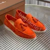 LP Couples Chaussures Summer Walk Charms Embellis en daim en daim mocassins Véricères Cuir Casual Flats Men Luxury Designer Robe Shoes Footwear Footwear Taille35-46 Sac