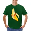 Herrtankar bananmönster - blå t -shirt estetisk klädgrafik smal passform t skjortor för män