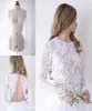 Full spetsbrudjackor 2019 Spring Anpassade långa ärmar Wraps Backless Appliced ​​Capes Wedding Dress Accessories2906038