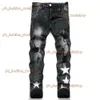 Amari Jeans Mens Designer Mens Jeans Europeu Jean Hombre Mens Calças Calças Calças de Alta Qualidade Impresso Confortável Jeans 255