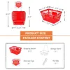 Zestaw 12 koszy zakupowych 16,9 x 11,8 cala z uchwytem i wspornikiem - 56 galonów pojemność - zestaw koszykówki sklepowej sklepu spożywczego