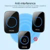 Besturt Intelligent Wireless Doorbell 433MHz Smart Doorbell 36 Ring Tone 300m Lange afstand Smart Door Bell Chime EU UK US Plug Optioneel