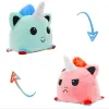 Réversible en peluche flip toys animal chat chien Unicorn panda double face en colère réversible happy poupée brillance douce enfant mignon cadeaux