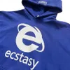 Herrtröjor streetwear ecstasy hoodie y2k mens hip hop brev tryck överdimensionerad pullover tröja harajuku gotiska toppar kläder