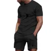 Chándales para hombres 2024 Conjunto de verano Ropa deportiva de moda Camiseta de manga corta Pantalones cortos deportivos Ropa casual para correr