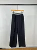 Women's Pants Elastic Waist Seal Twill Fabric Straight Leg Wide Improved Trousers